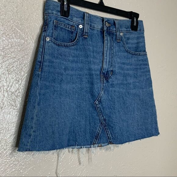 Madewell rigid denim mini skirt a-line - Picture 4 of 9